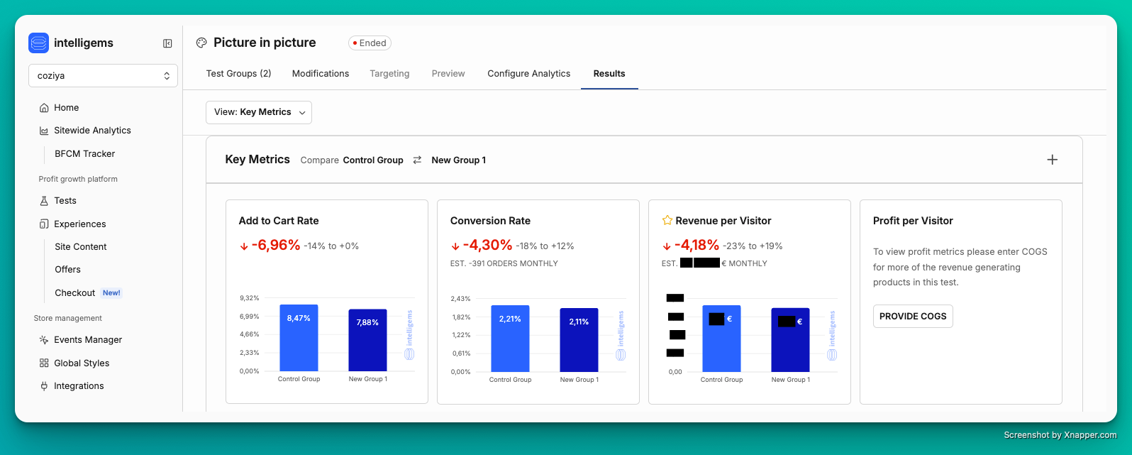 Résultats test Picture in Picture v1